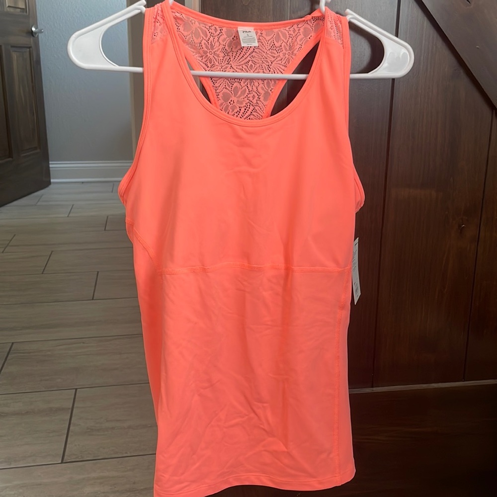 Brand new with tags coral tank with built in bra.